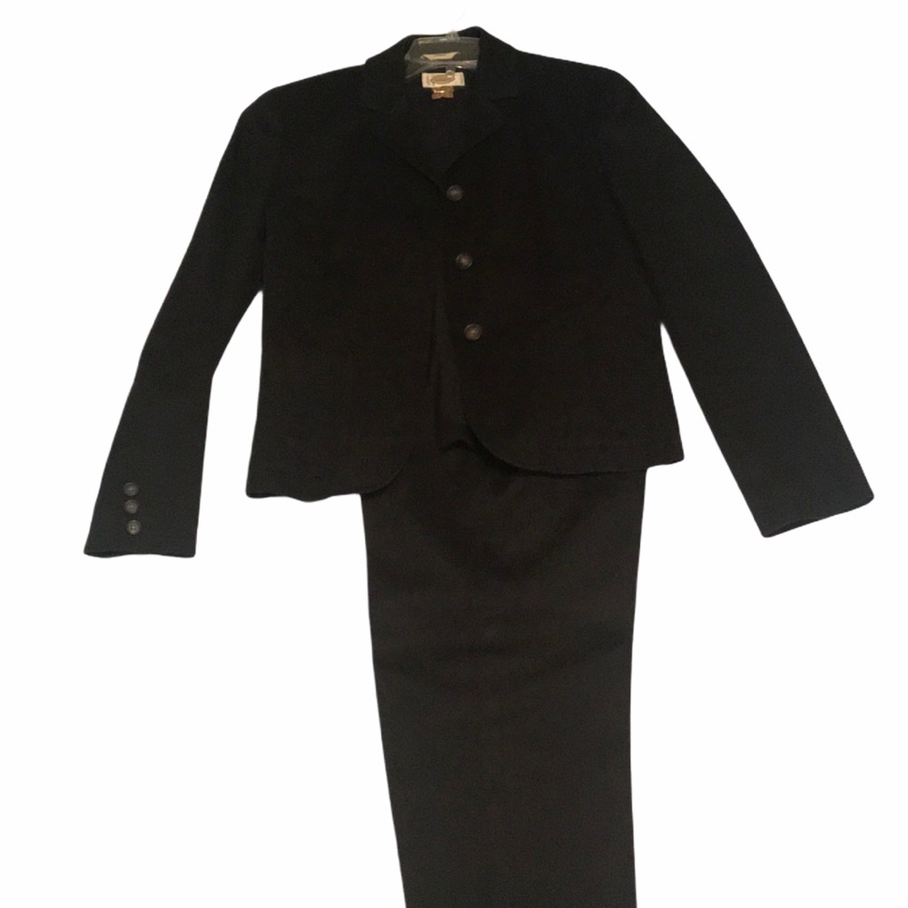Talbots Black Tailored Pant Suit Set